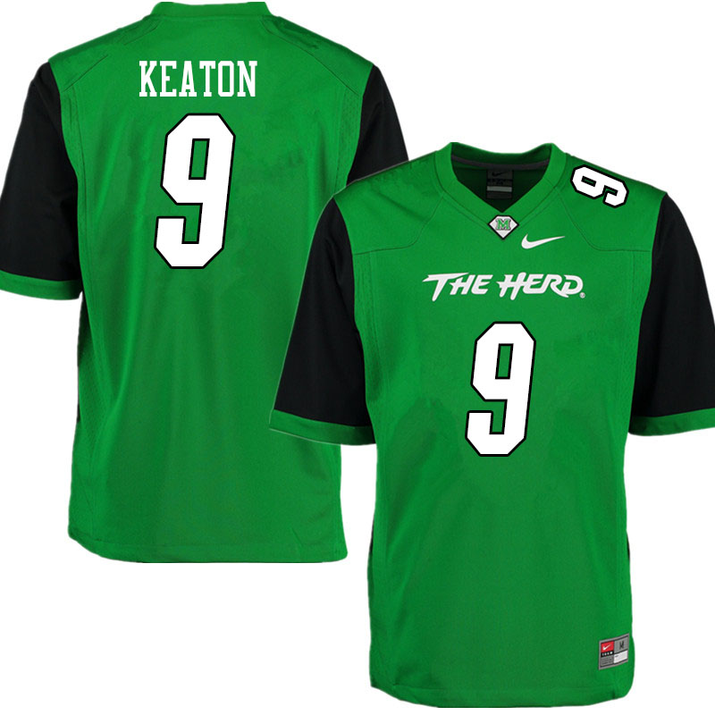 Men #9 Talik Keaton Marshall Thundering Herd College Football Jerseys Sale-Gren